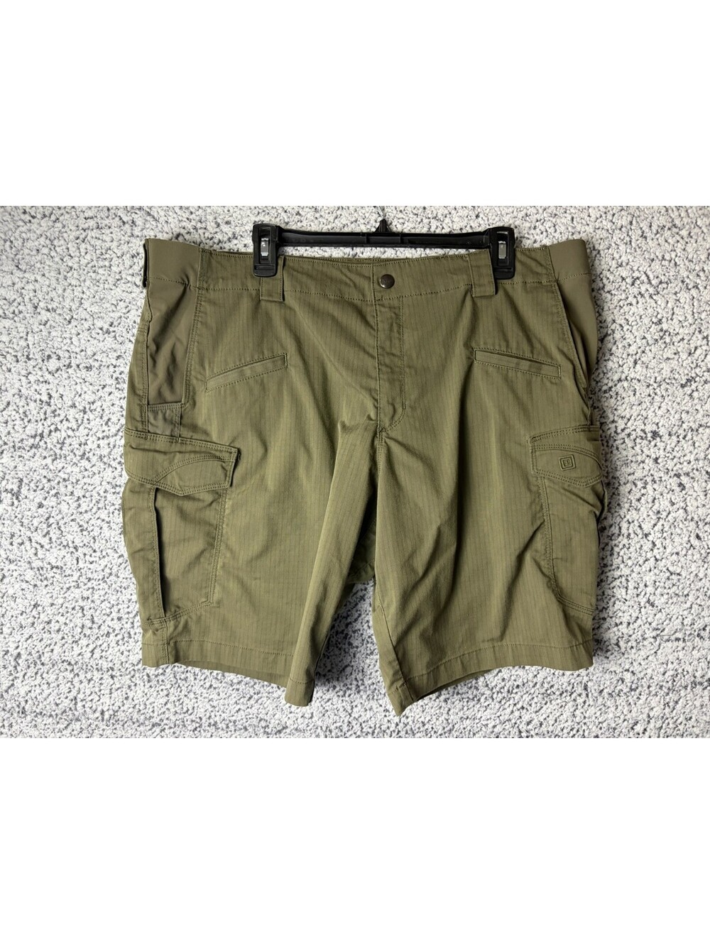 5.11 Tactical Mens Size 40 Cargo Shorts Olive Green Ripstop Utility Hiking